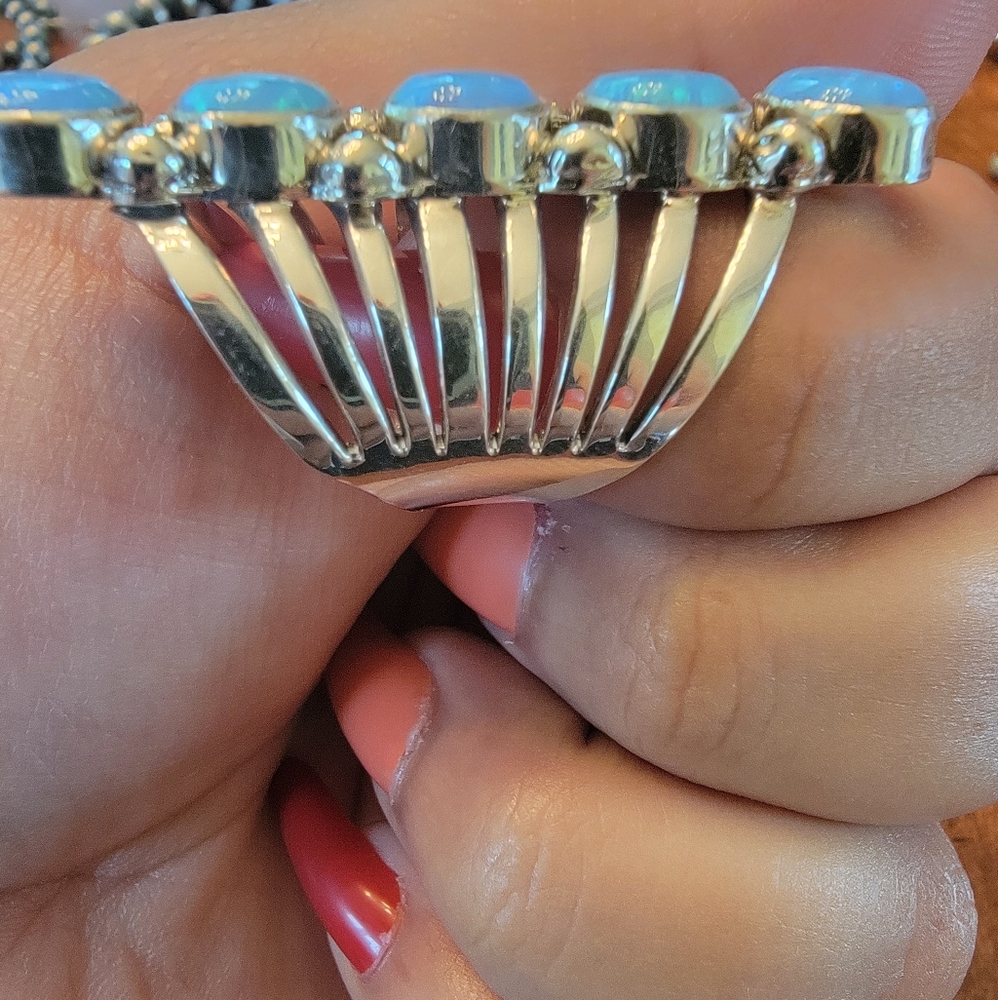 Blue Opal Ring - Picture 2 of 3